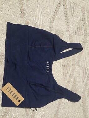NOBULL Navy Sports Bra with Racerback